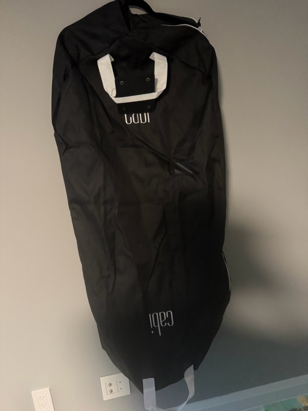 Black Garment Bags with White Handles; Full Side Zip. NEW. 6 in total. Price/bag